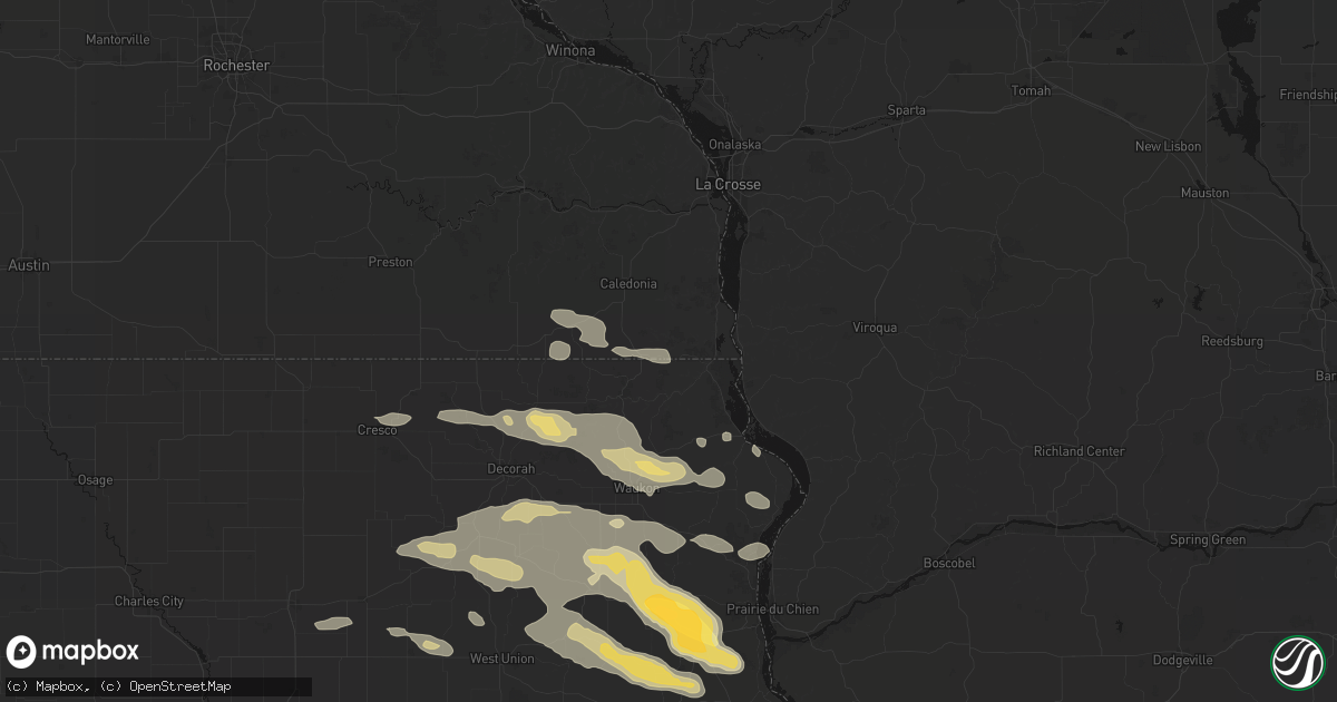 Hail map in Eitzen, MN on September 4, 2026