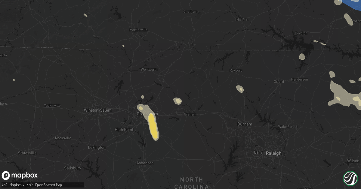 Hail map in Elon, NC on September 4, 2026