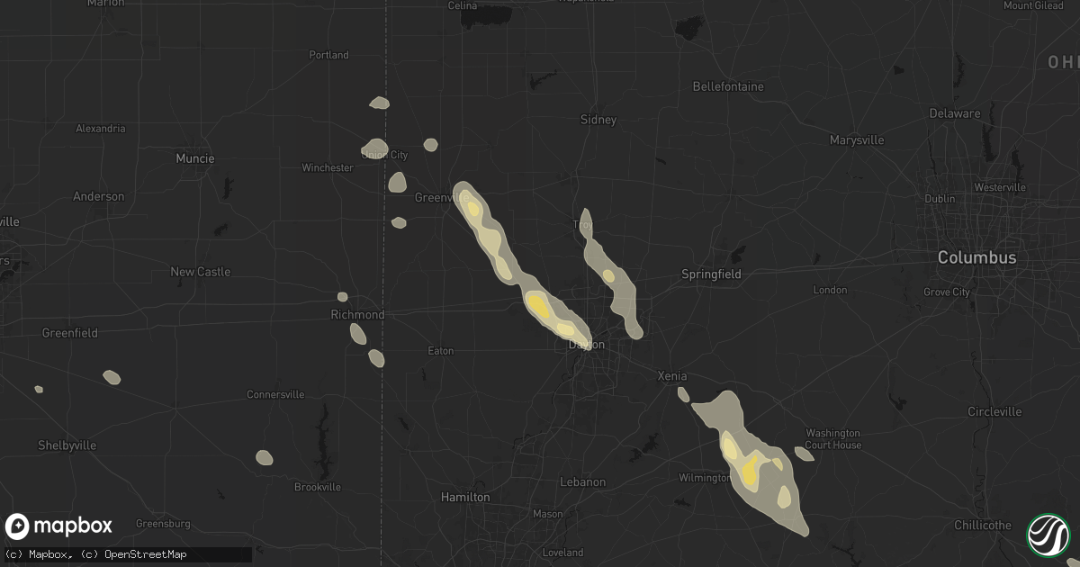 Hail map in Englewood, OH on September 4, 2026