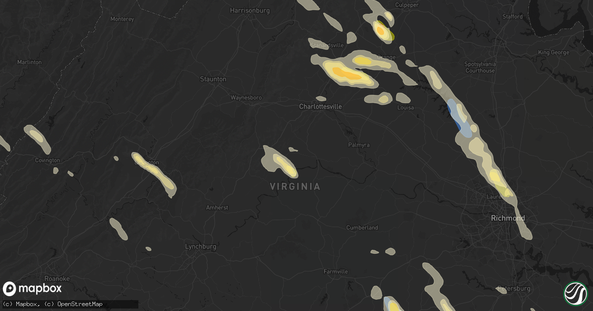Hail map in Esmont, VA on September 4, 2026