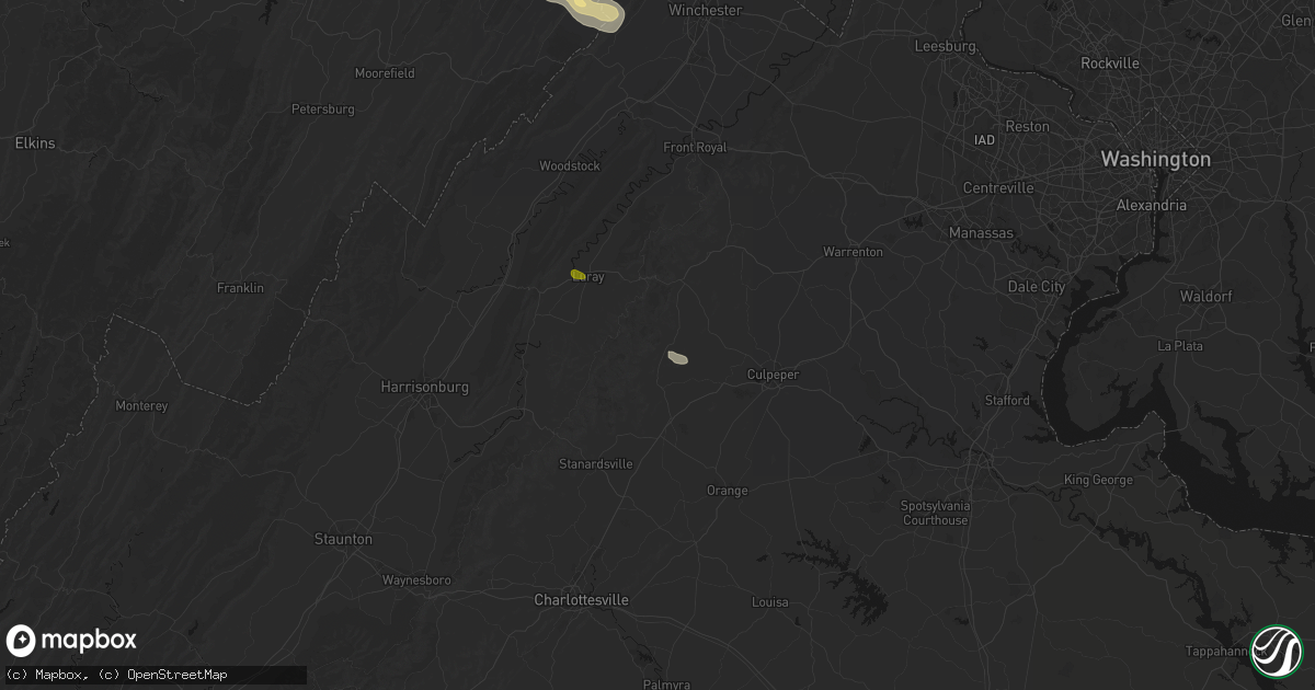 Hail map in Etlan, VA on September 4, 2026