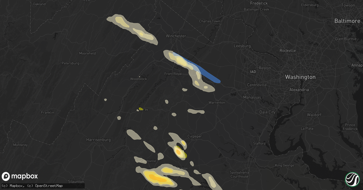 Hail map in Flint Hill, VA on September 4, 2026