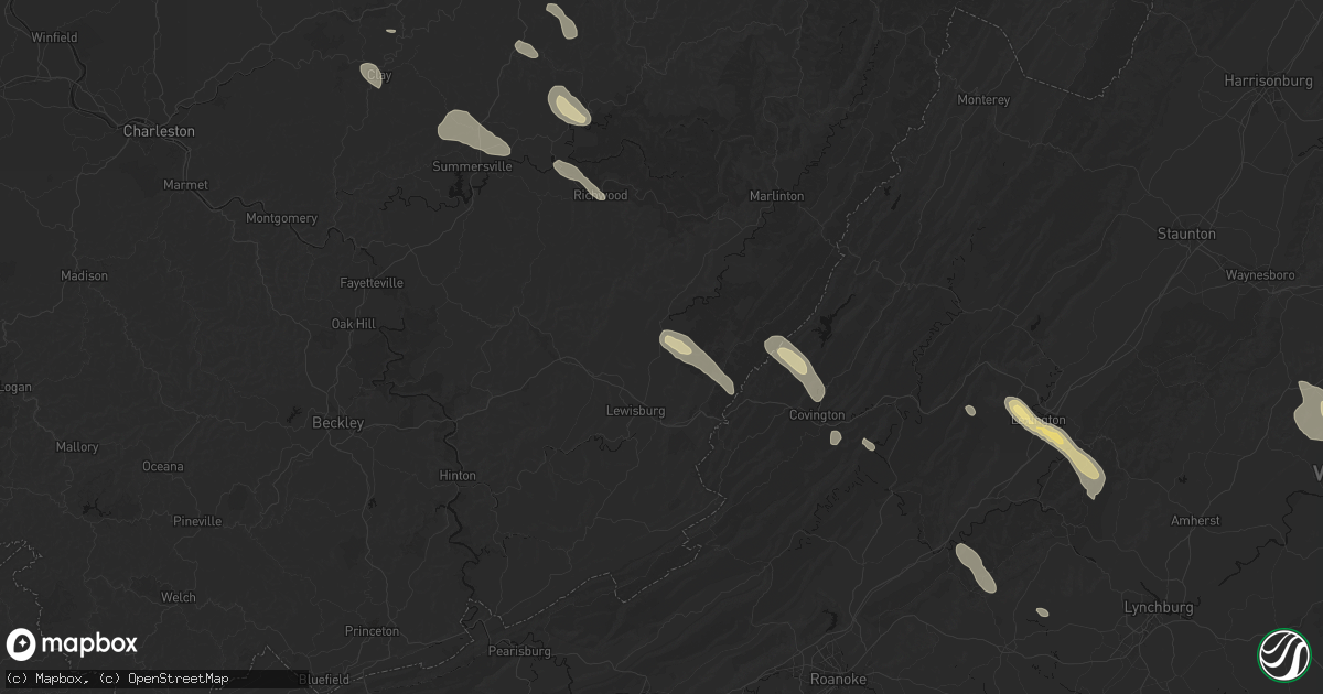 Hail map in Frankford, WV on September 4, 2026