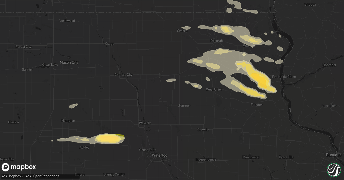 Hail map in Fredericksburg, IA on September 4, 2026