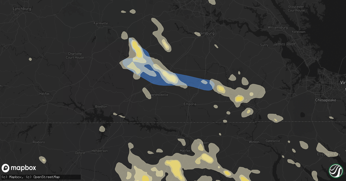 Hail map in Freeman, VA on September 4, 2026