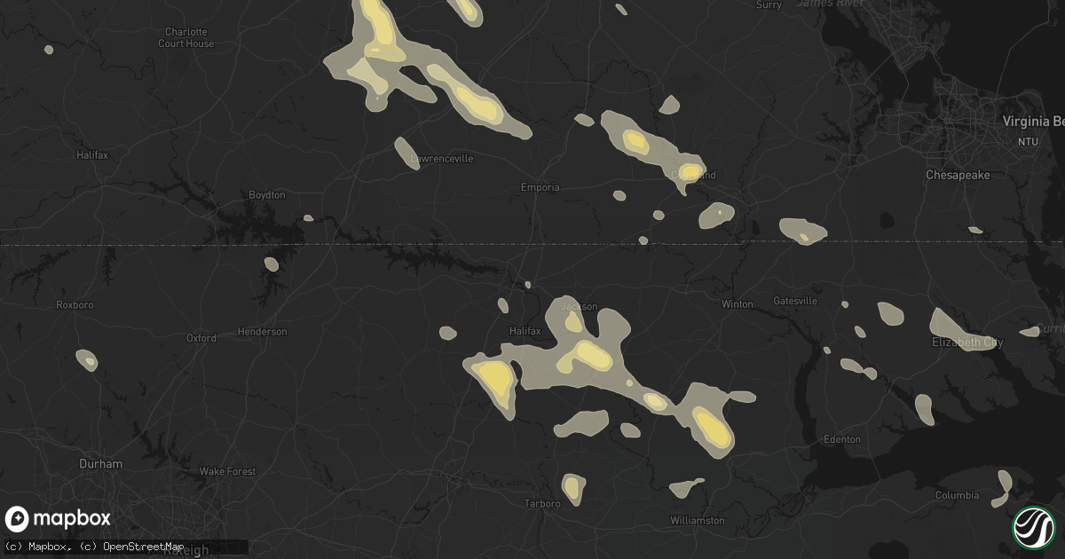 Hail map in Garysburg, NC on September 4, 2026