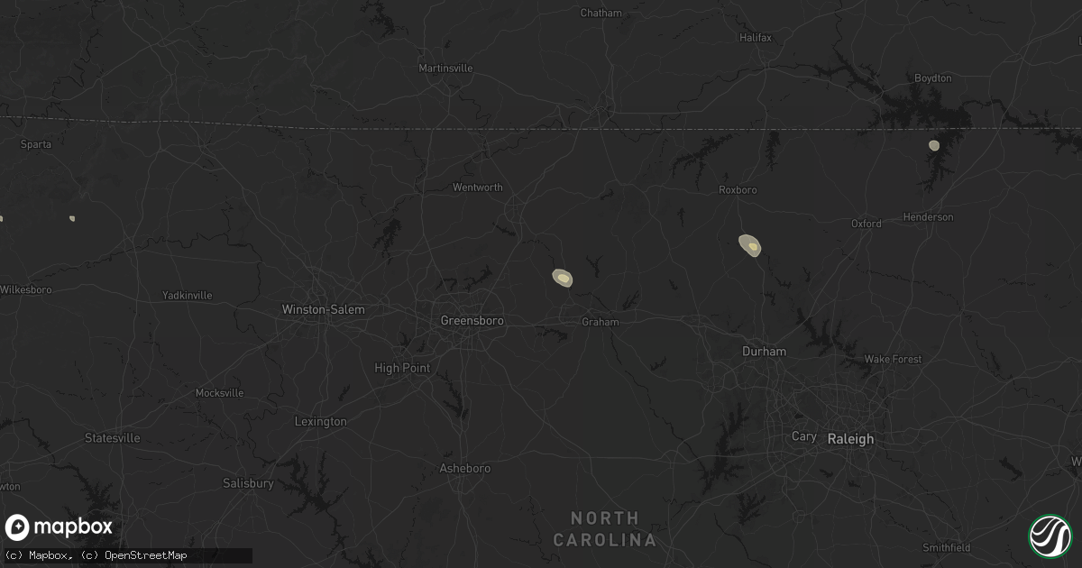 Hail map in Gibsonville, NC on September 4, 2026