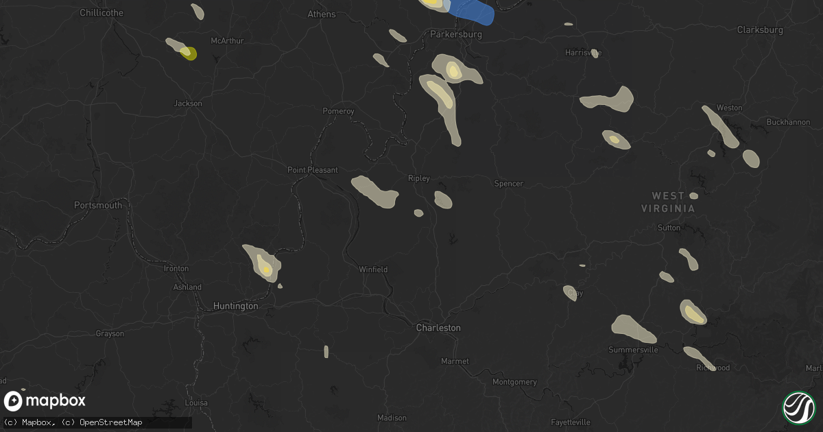 Hail map in Given, WV on September 4, 2026