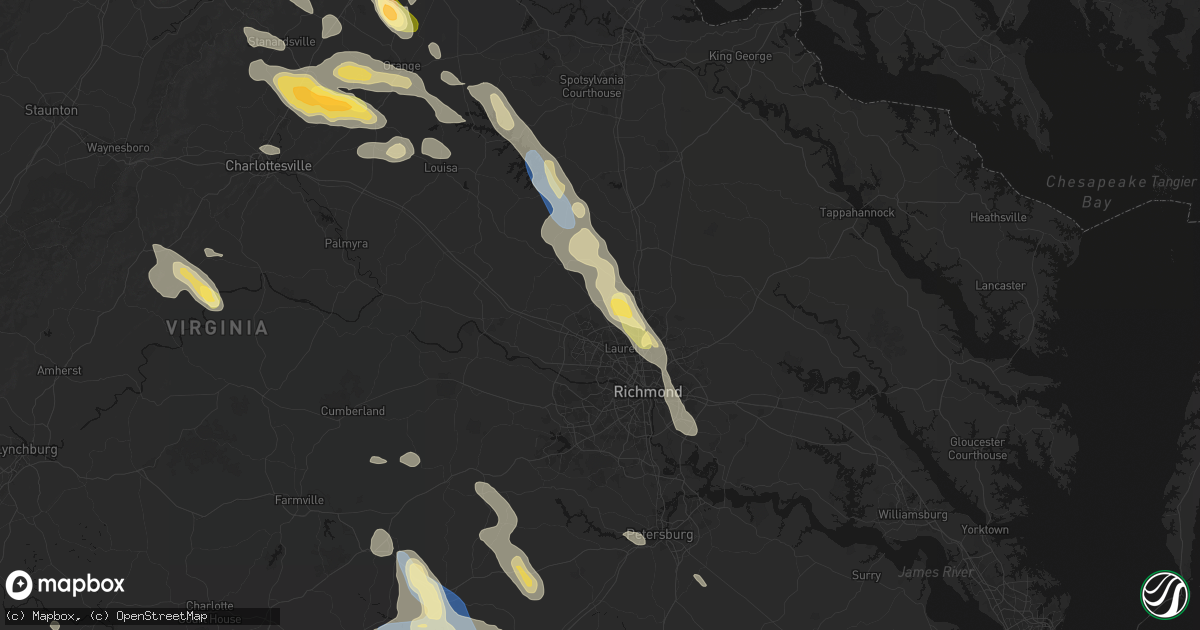 Hail map in Glen Allen, VA on September 4, 2026
