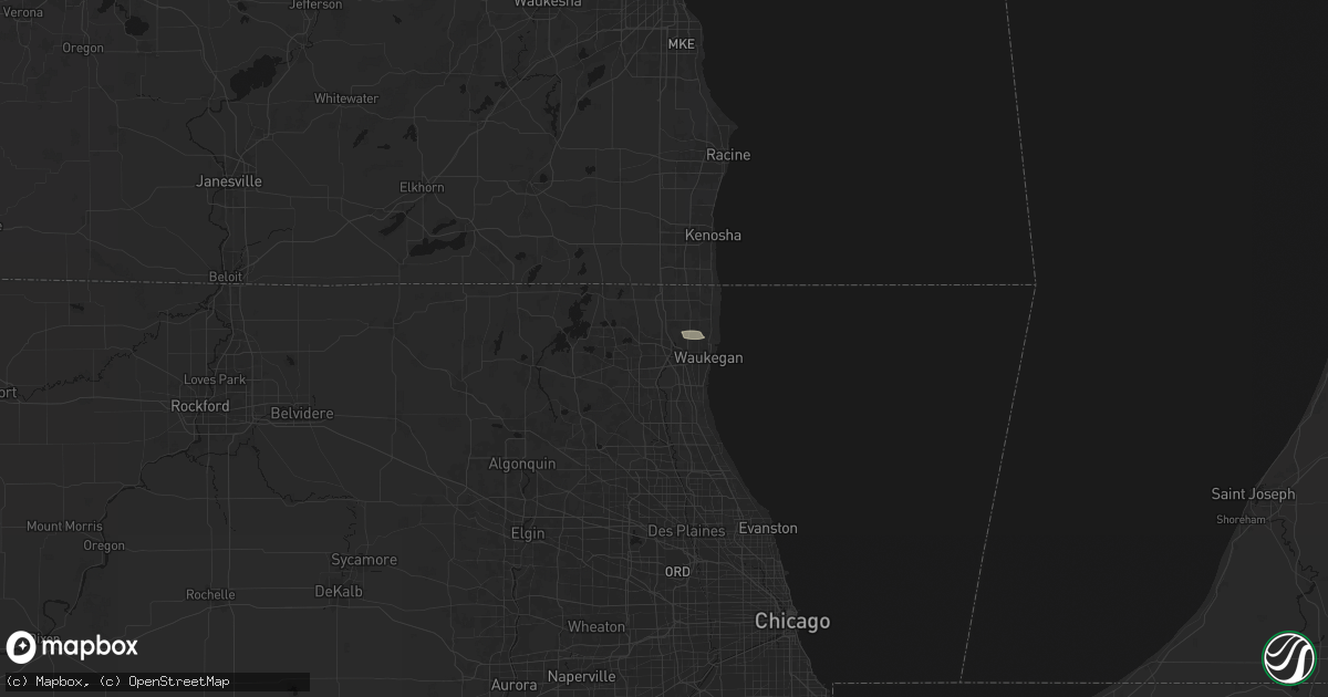 Hail map in Gurnee, IL on September 4, 2026