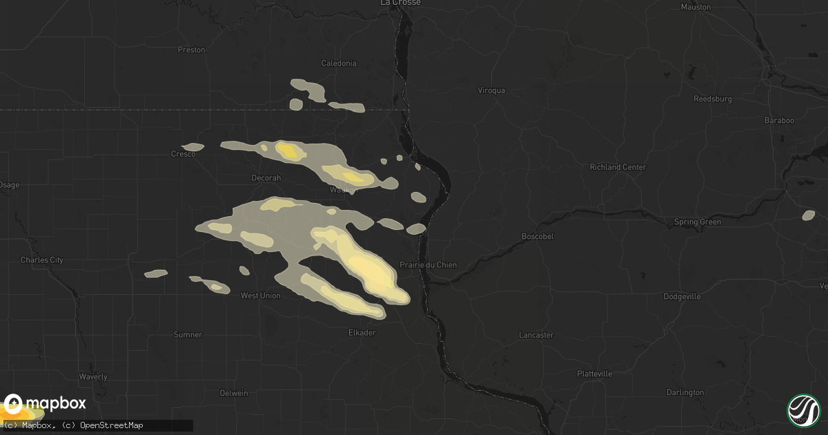 Hail map in Harpers Ferry, IA on September 4, 2026