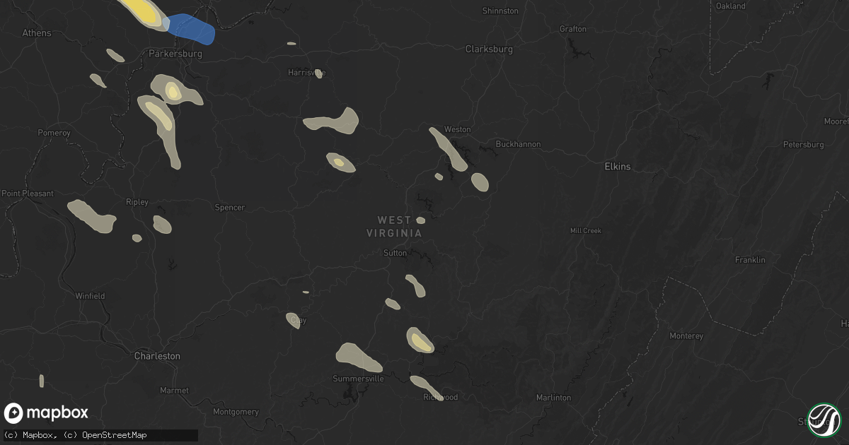Hail map in Heaters, WV on September 4, 2026