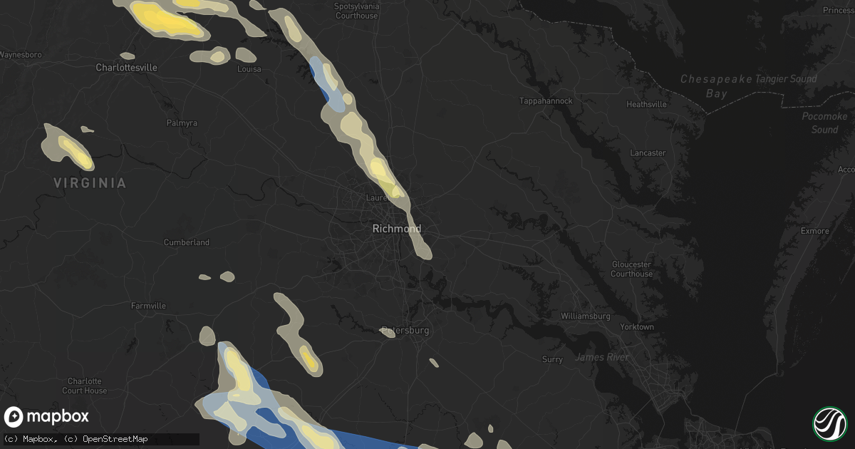 Hail map in Henrico, VA on September 4, 2026