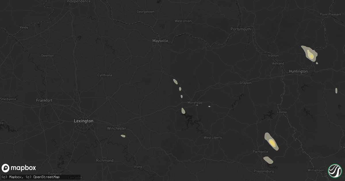 Hail map in Hillsboro, KY on September 4, 2026
