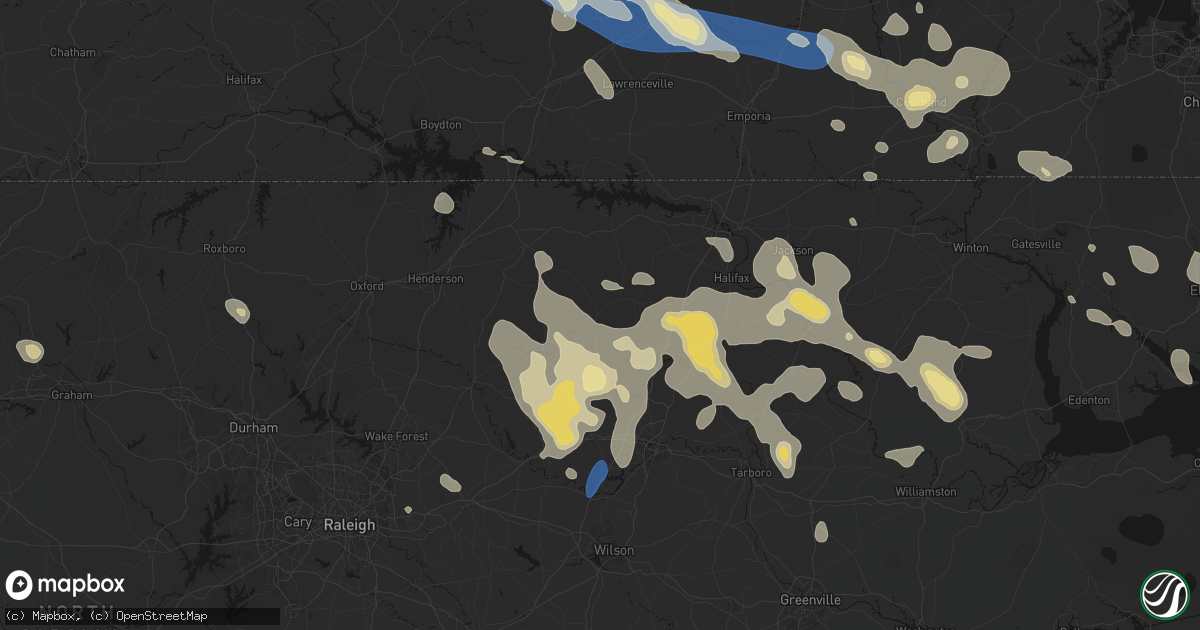Hail map in Hollister, NC on September 4, 2026
