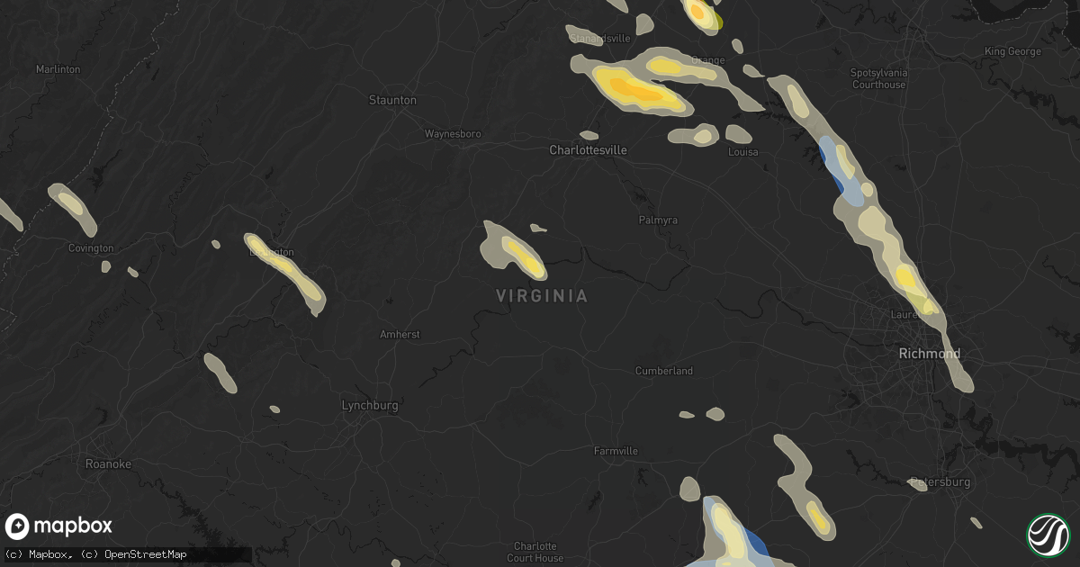 Hail map in Howardsville, VA on September 4, 2026