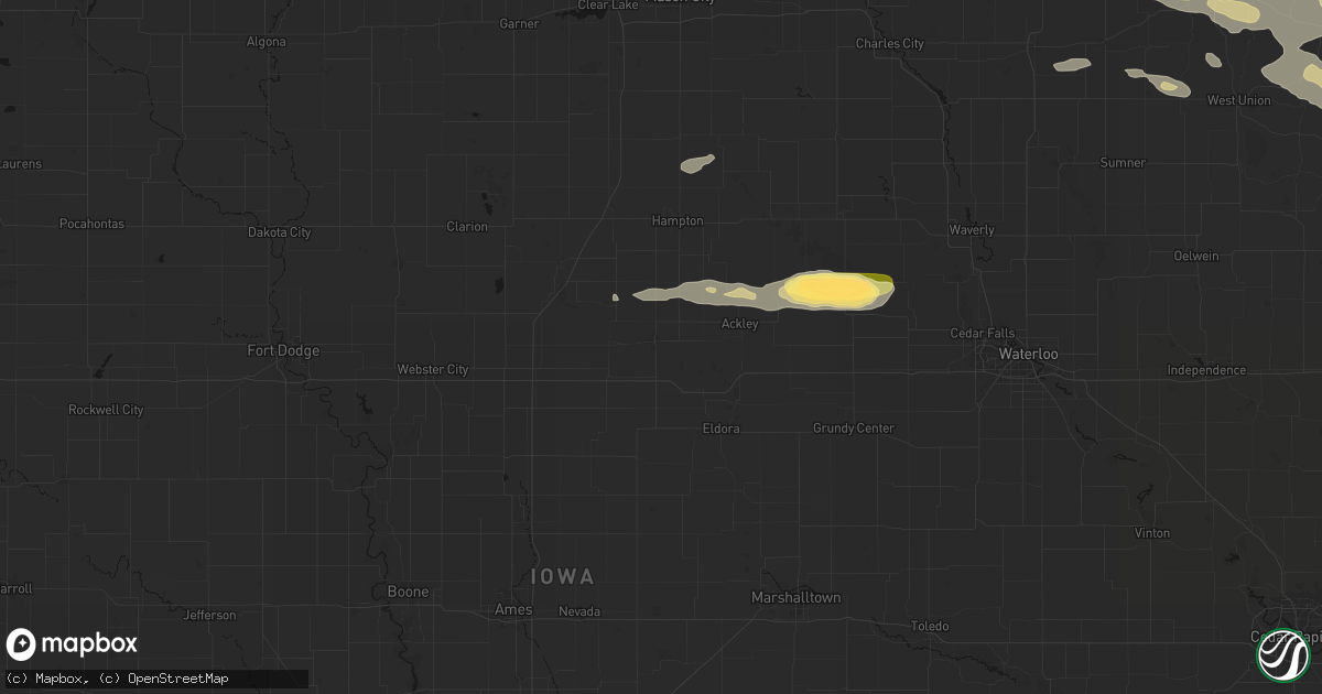 Hail map in Iowa Falls, IA on September 4, 2026