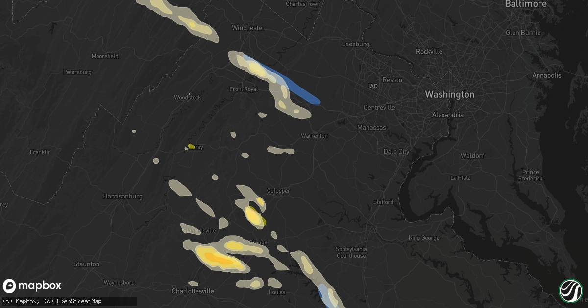 Hail map in Jeffersonton, VA on September 4, 2026