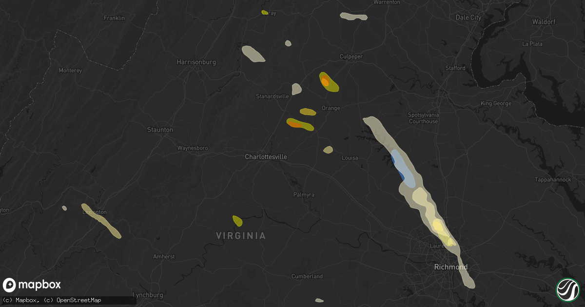 Hail map in Keswick, VA on September 4, 2026
