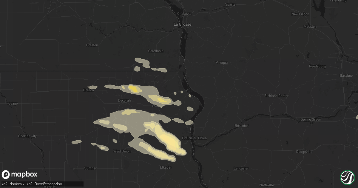 Hail map in Lansing, IA on September 4, 2026