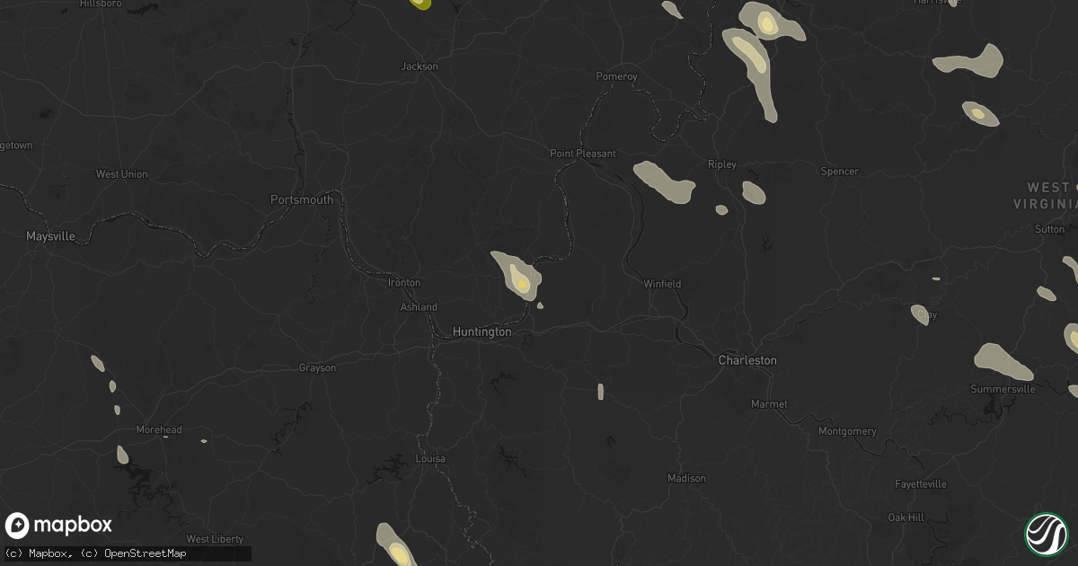 Hail map in Lesage, WV on September 4, 2026