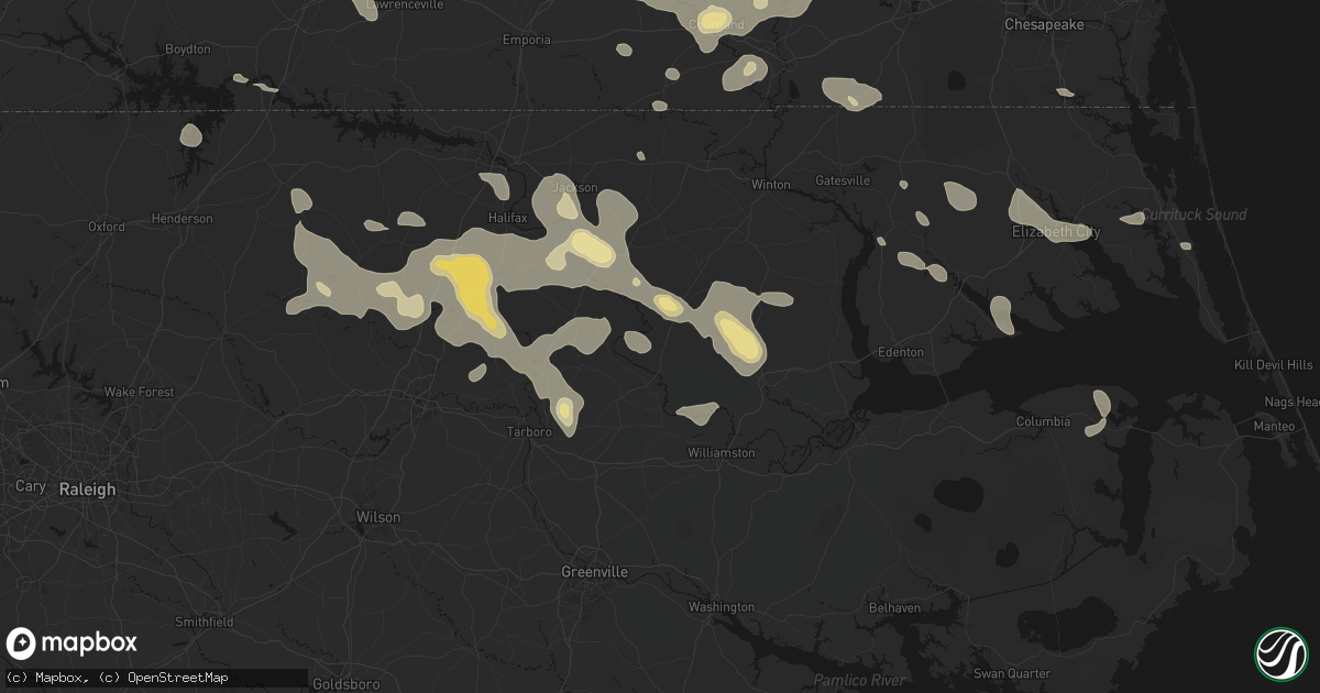 Hail map in Lewiston Woodville, NC on September 4, 2026