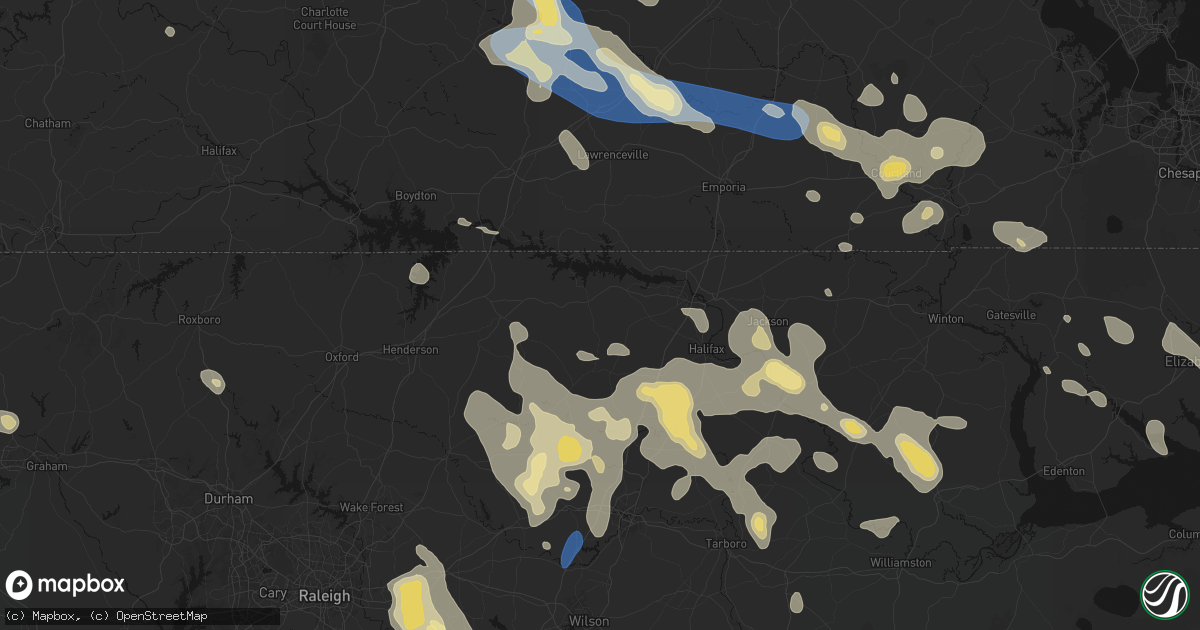 Hail map in Littleton, NC on September 4, 2026
