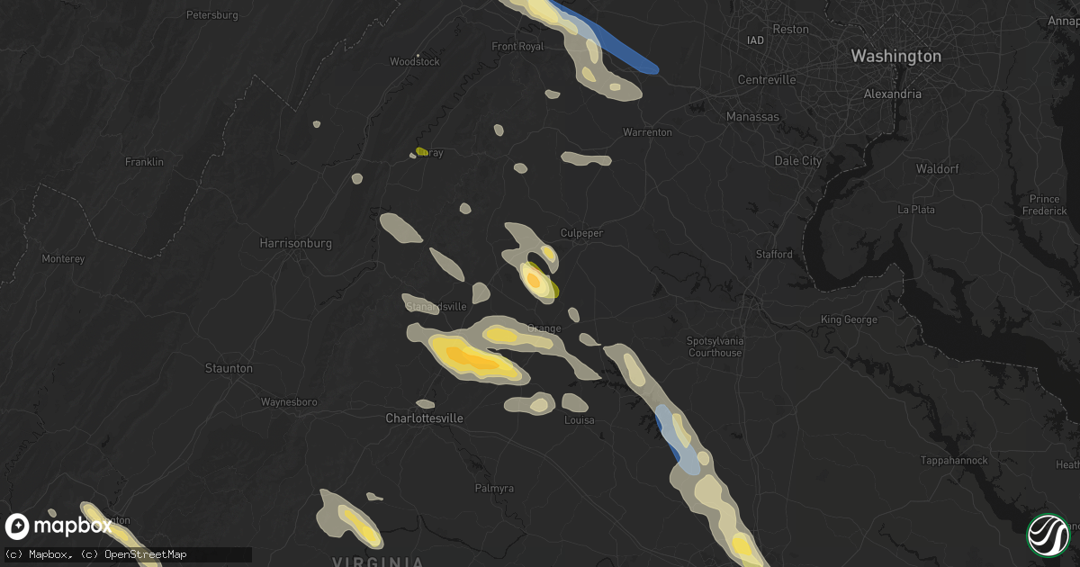Hail map in Locust Dale, VA on September 4, 2026