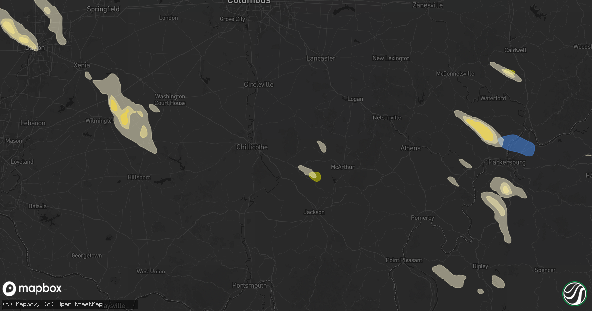 Hail map in Londonderry, OH on September 4, 2026