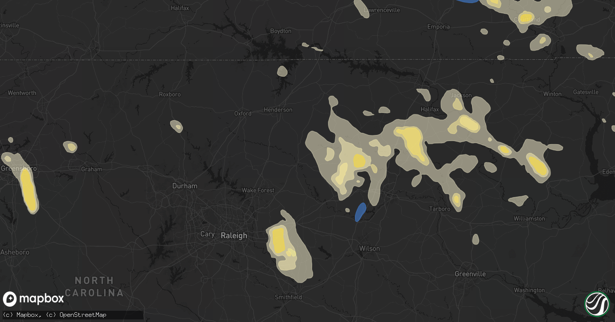 Hail map in Louisburg, NC on September 4, 2026