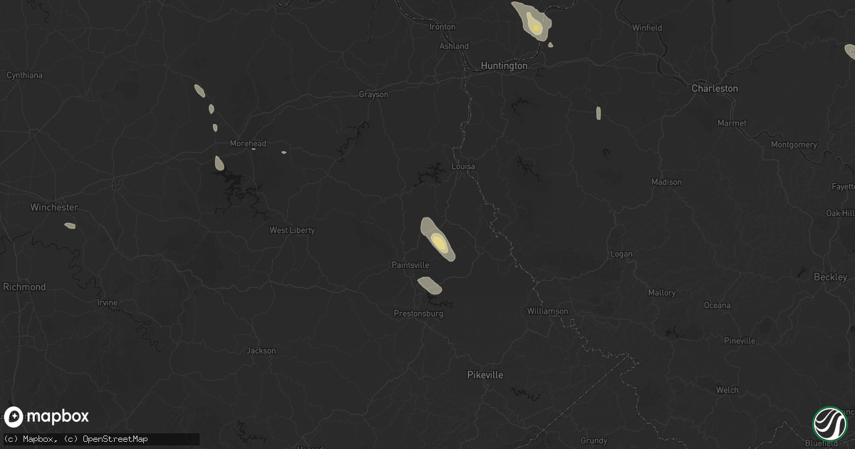Hail map in Lowmansville, KY on September 4, 2026