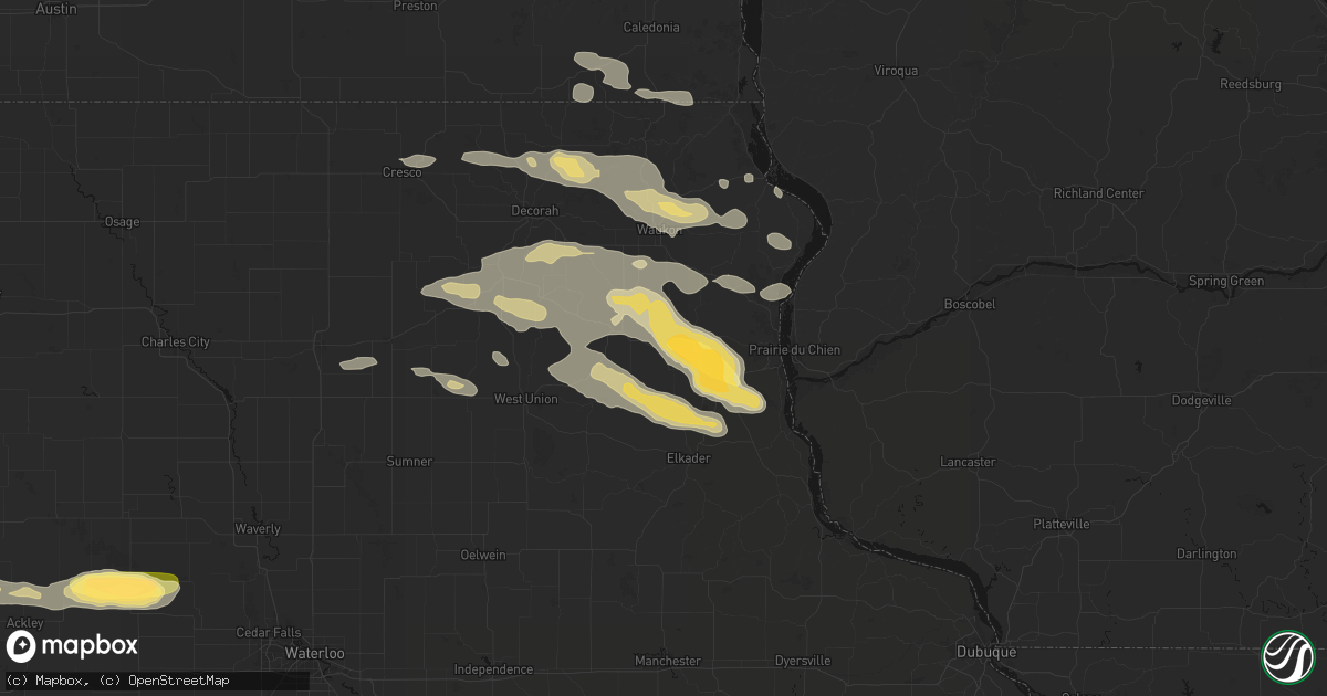Hail map in Luana, IA on September 4, 2026