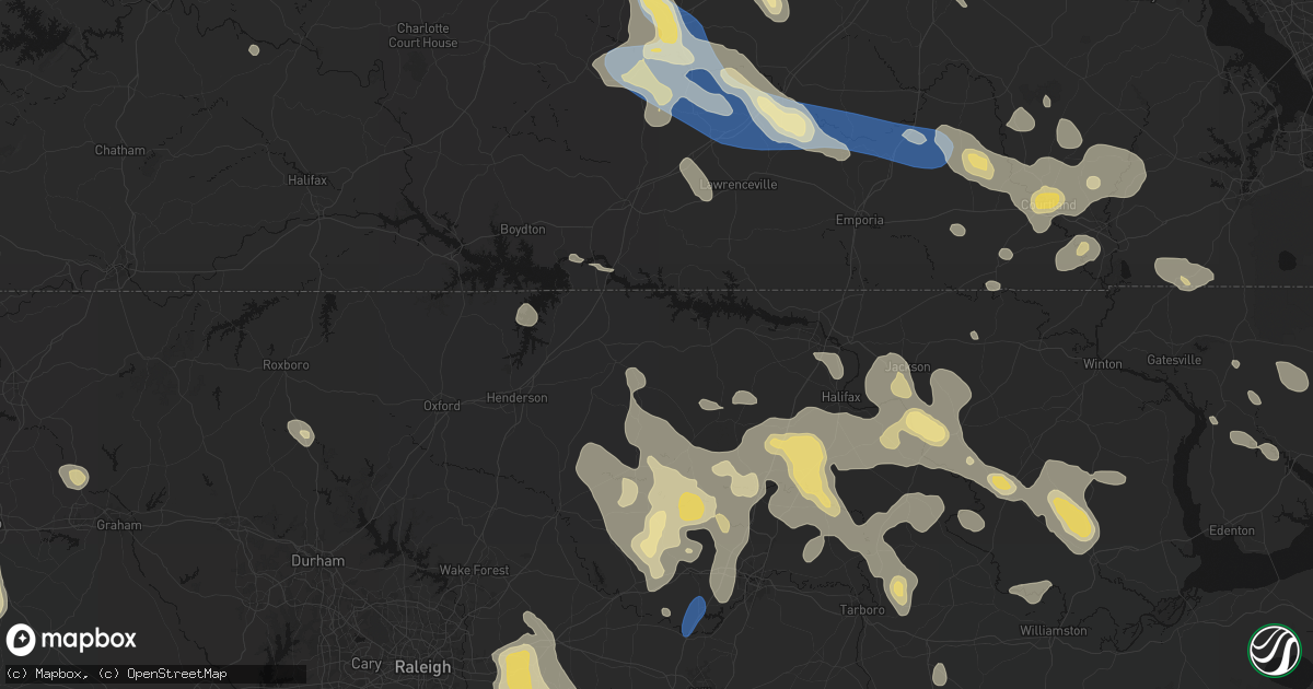 Hail map in Macon, NC on September 4, 2026