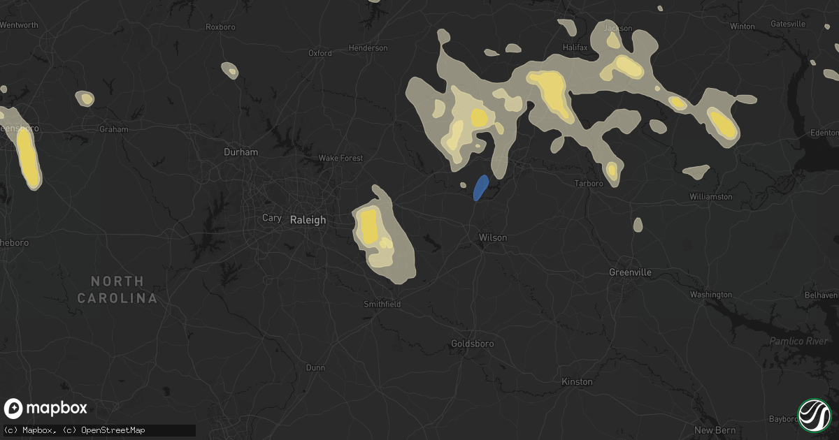 Hail map in Middlesex, NC on September 4, 2026