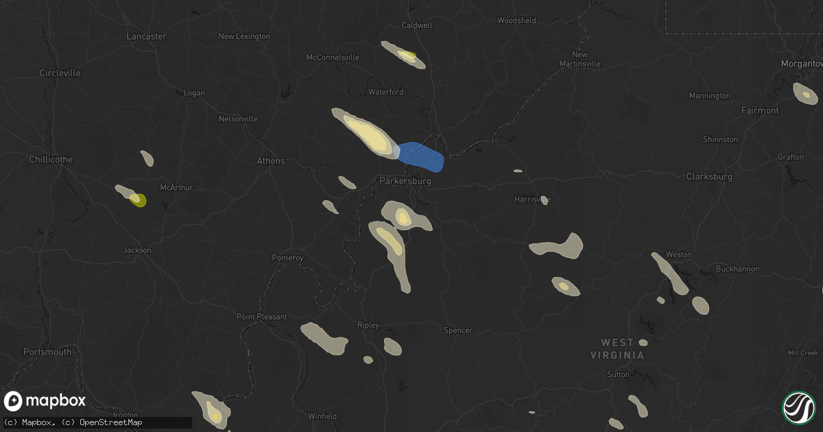 Hail map in Mineral Wells, WV on September 4, 2026