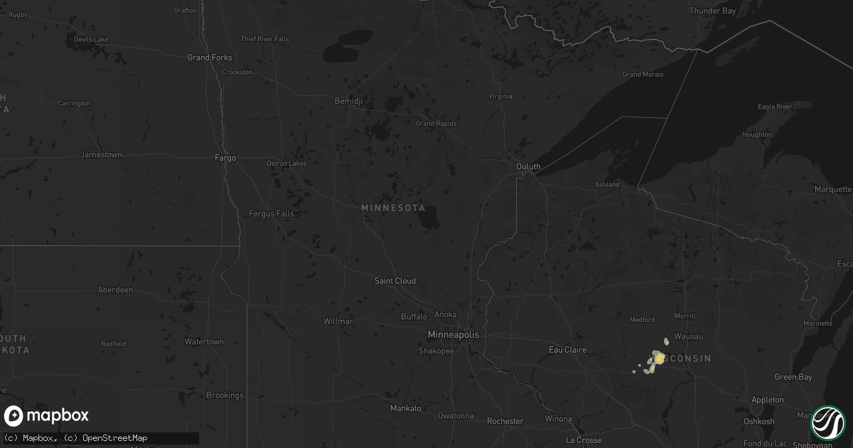 Hail map in Minnesota on September 4, 2026