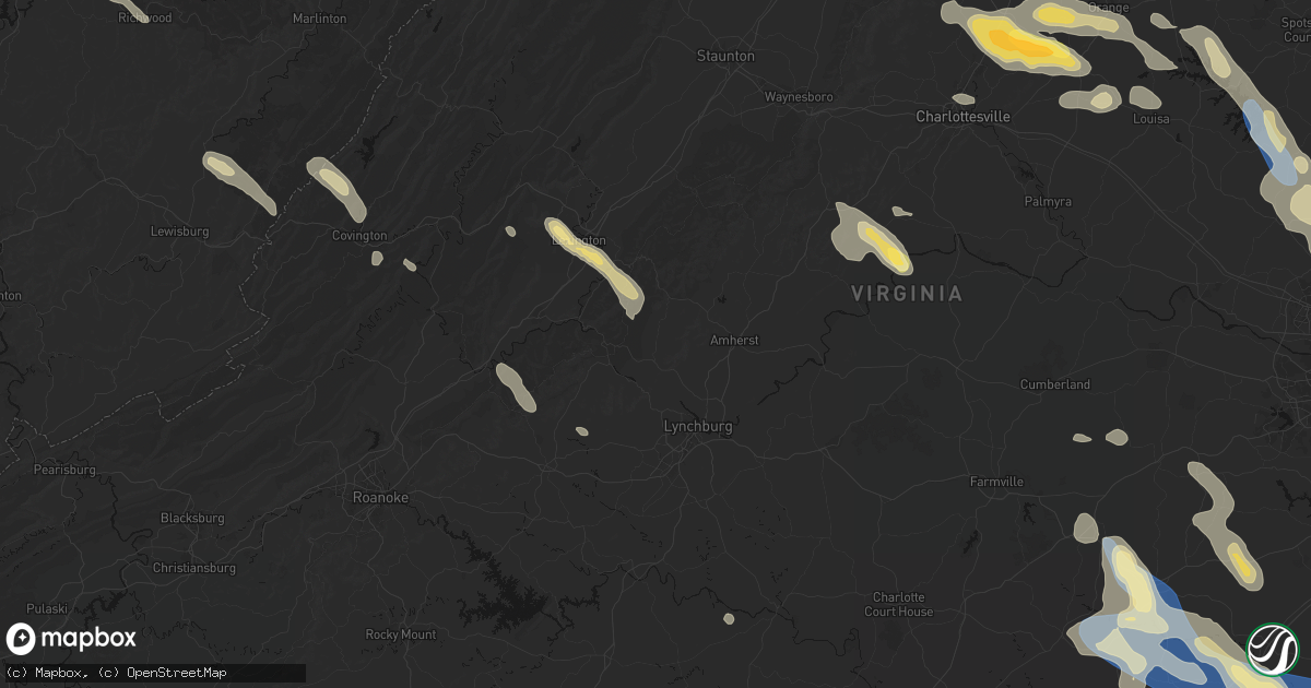 Hail map in Monroe, VA on September 4, 2026