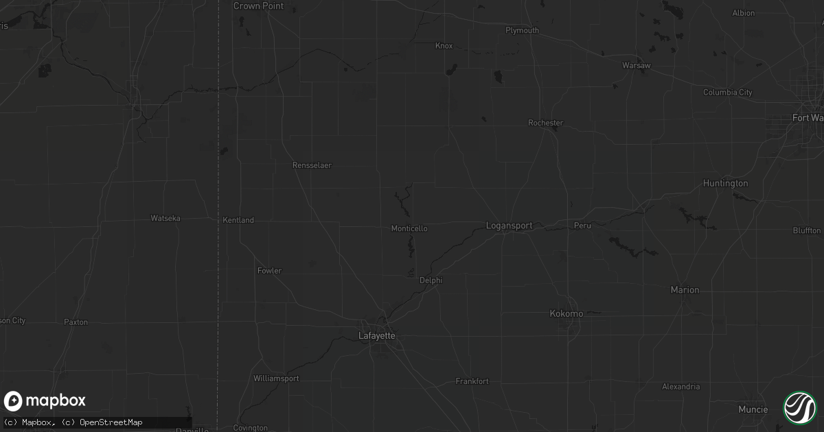 Hail map in Monticello, IN on September 4, 2026
