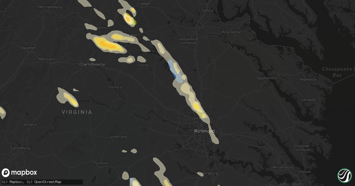 Hail map in Montpelier, VA on September 4, 2026