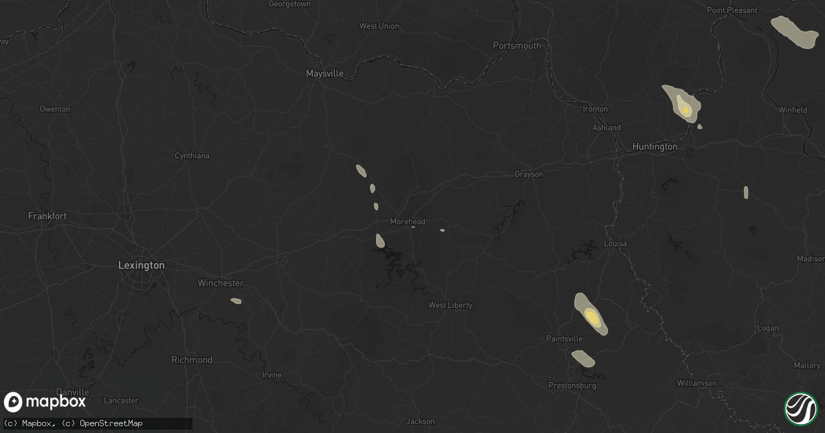 Hail map in Morehead, KY on September 4, 2026