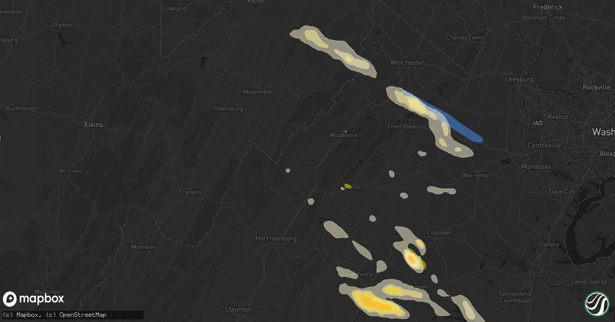 Hail map in Mount Jackson, VA on September 4, 2026