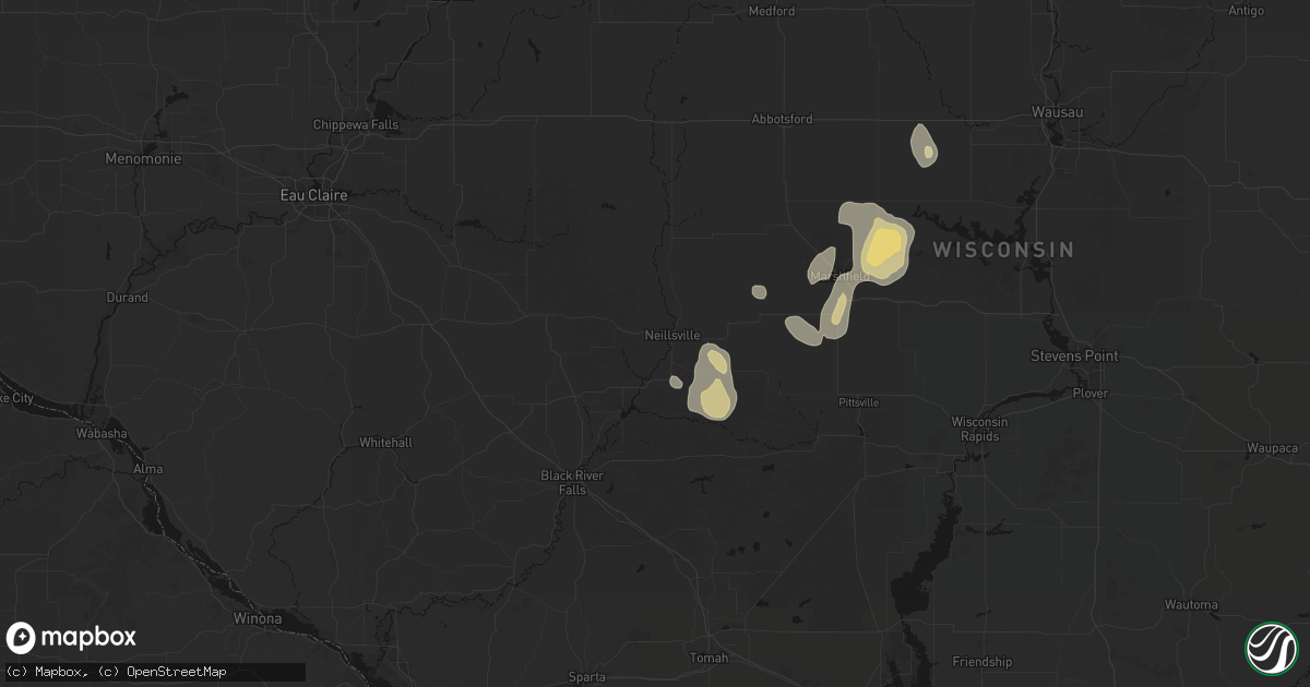 Hail map in Neillsville, WI on September 4, 2026