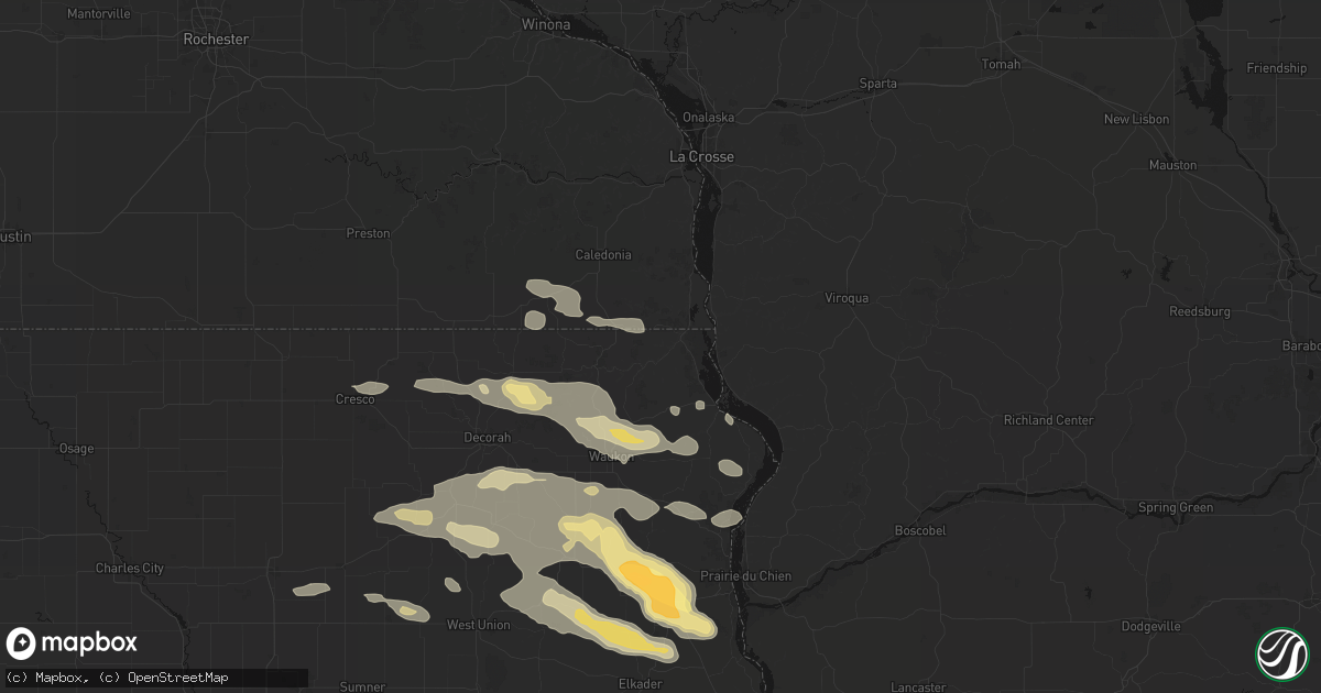 Hail map in New Albin, IA on September 4, 2026