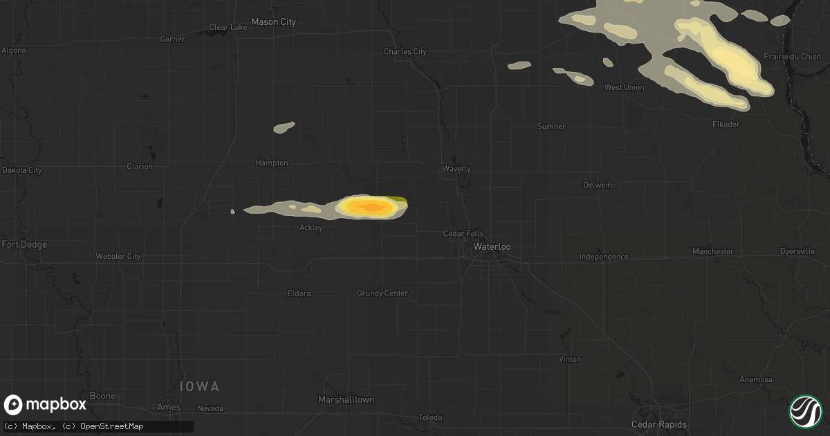 Hail map in New Hartford, IA on September 4, 2026
