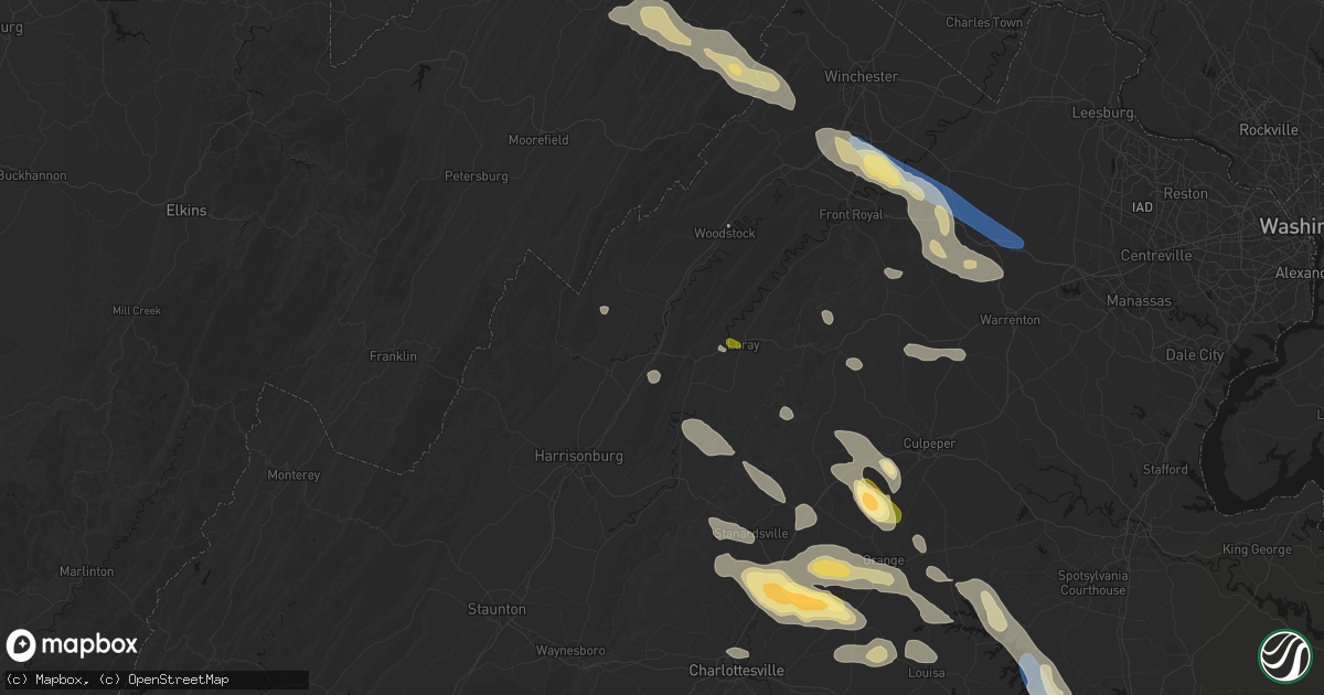 Hail map in New Market, VA on September 4, 2026