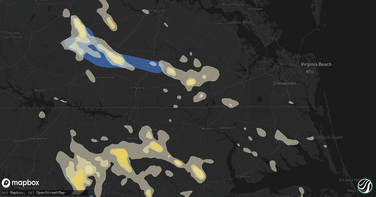 Hail map in Newsoms, VA on September 4, 2026