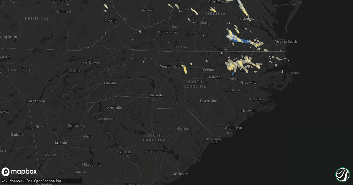 Hail map in North Carolina on September 4, 2026