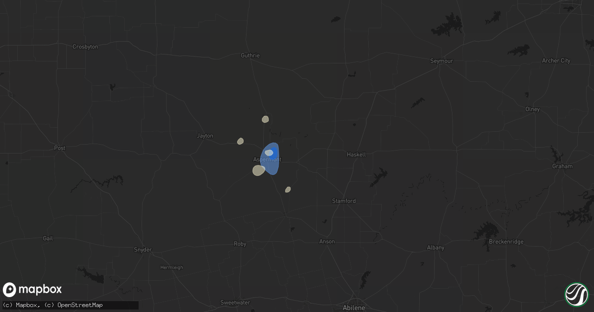 Hail map in Old Glory, TX on September 4, 2026