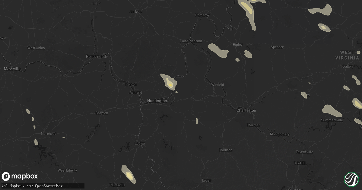 Hail map in Ona, WV on September 4, 2026
