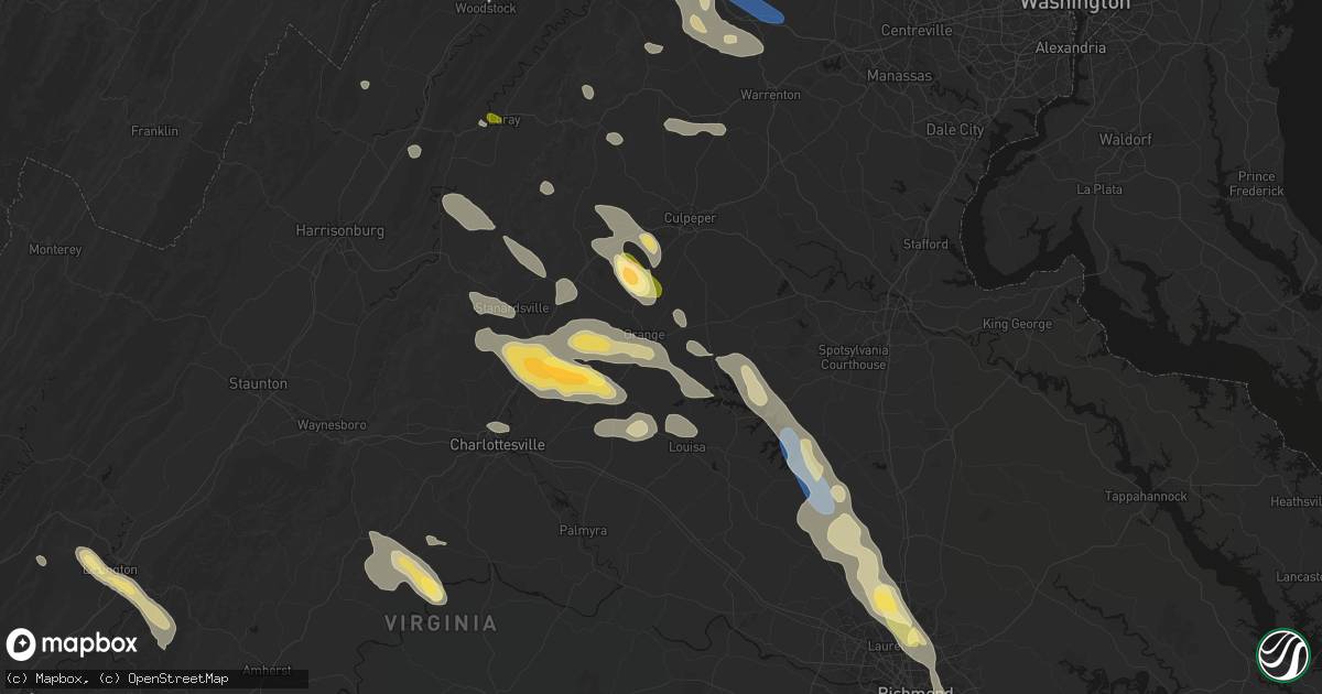 Hail map in Orange, VA on September 4, 2026